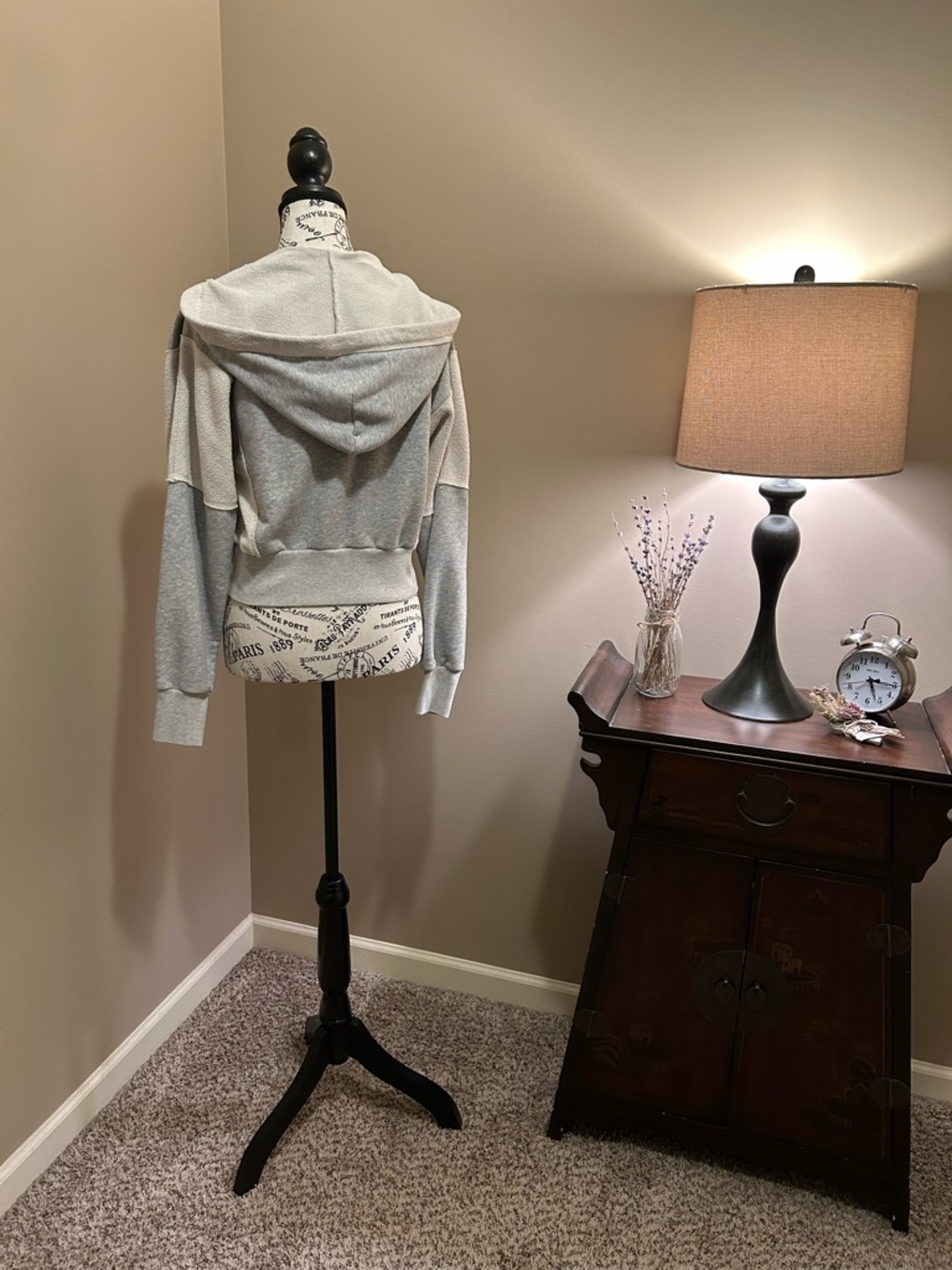 Abercrombie & fitch Cozy Heather Gray Cropped Hoodie Sweatshirt - Picture 3 of 10